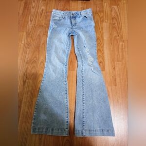 Light Blue Distressed Tween Jeans